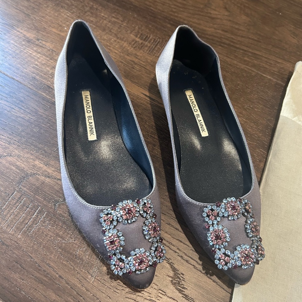 Manolo Blahnik Dark Gray flats